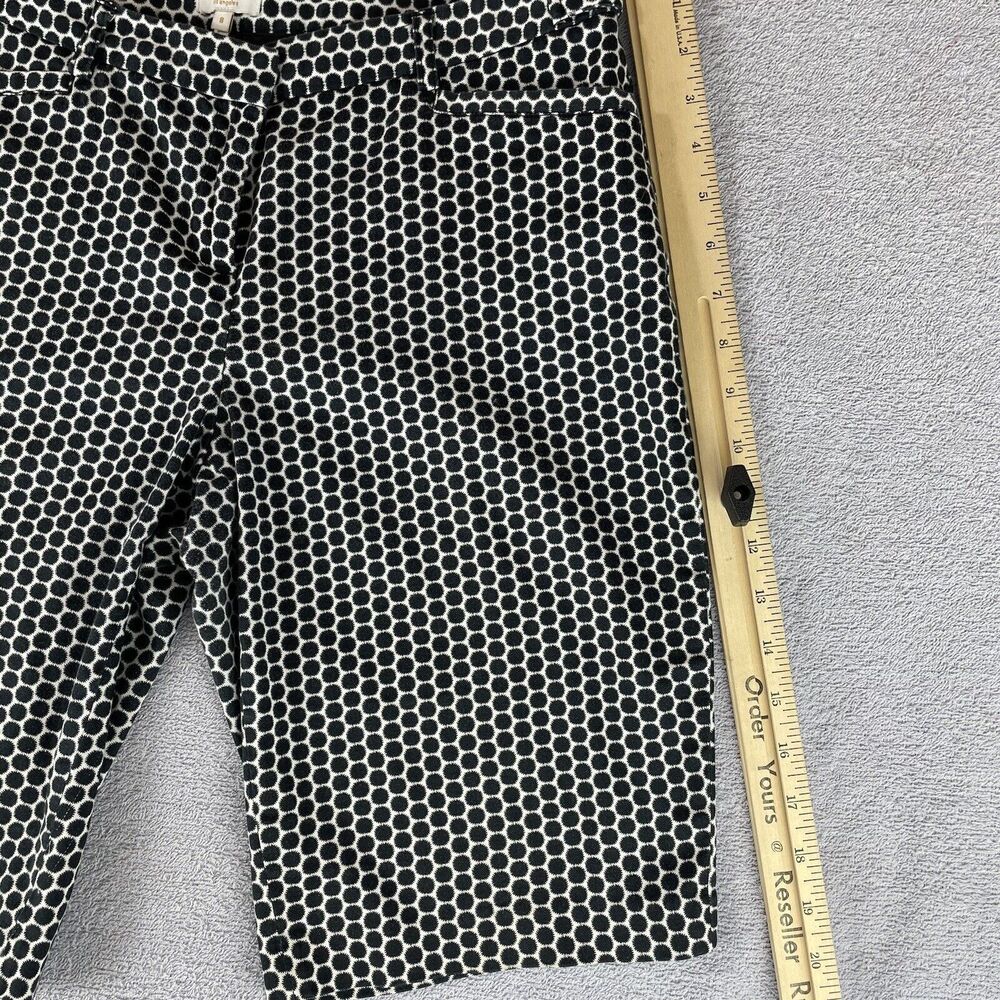 LAUNDRY Shelli Segal Bermuda Shorts Women's Size 8 Black / White Circles Stretch - Picture 13 of 16
